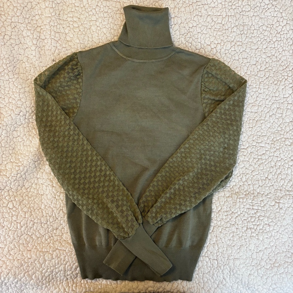 Fashion Nova Green Admire Me Turtleneck Sweater - Sage - Picture 3 of 8